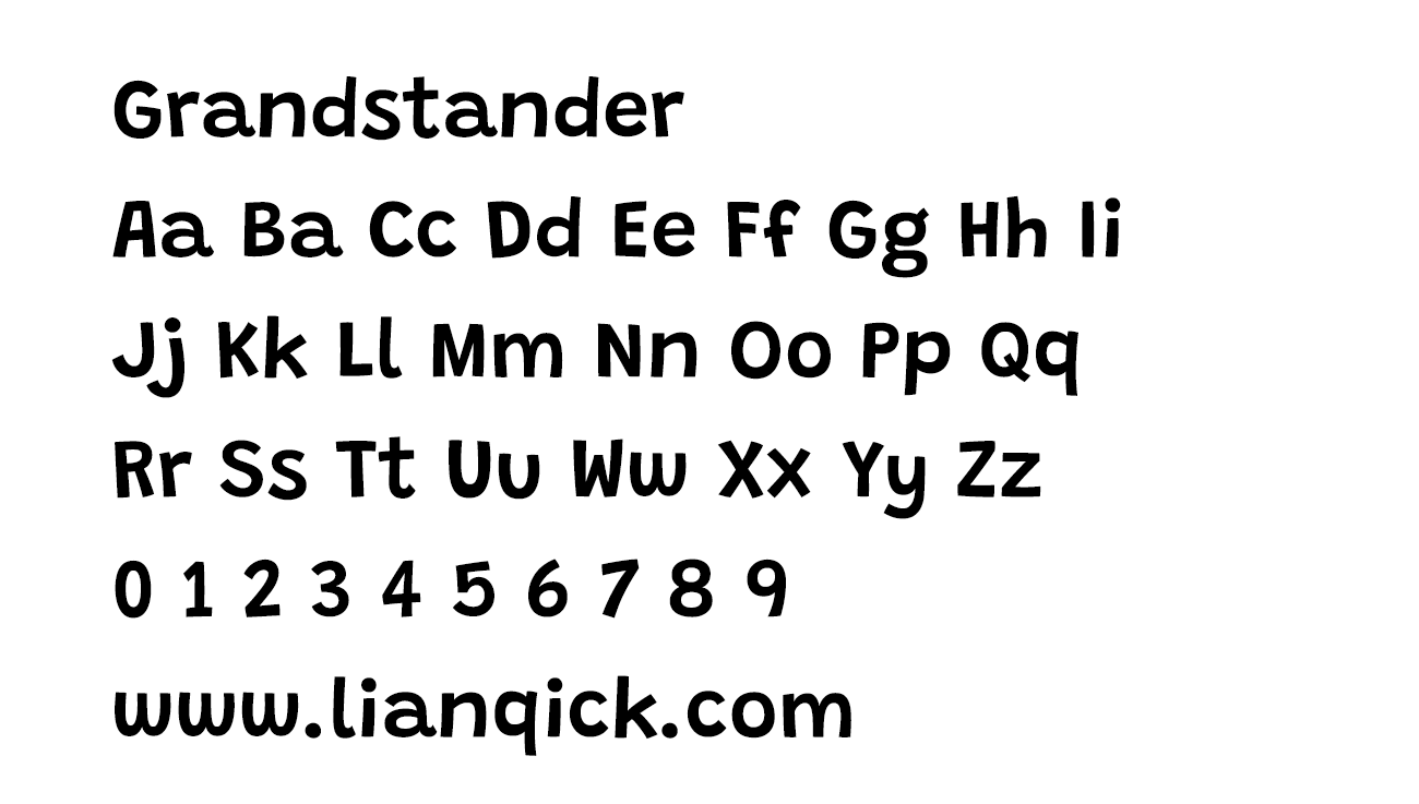 图片[2]-【Grandstander】灵感来自儿童书籍的英文免费字体-链启库 lianqiku.com