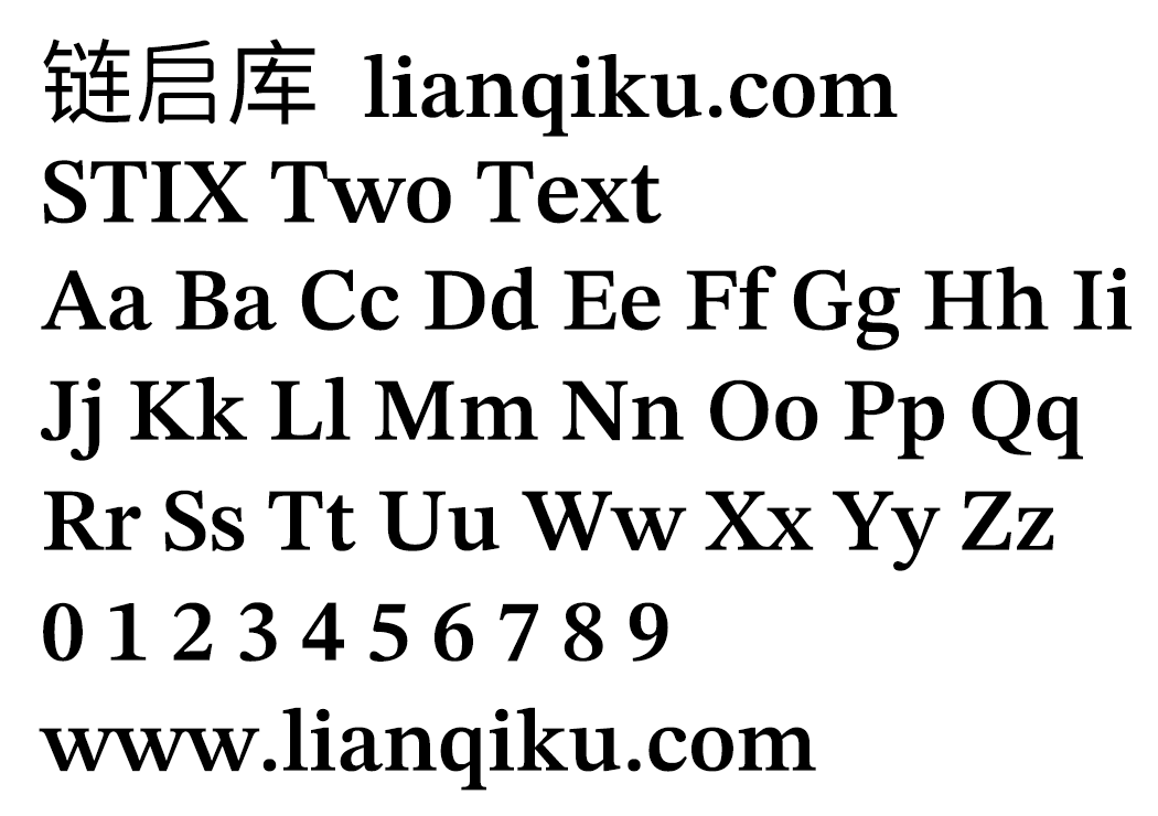 图片[2]-【STIX Two Text】用于科学、技术和数学文本的免费英文字体-链启库 lianqiku.com