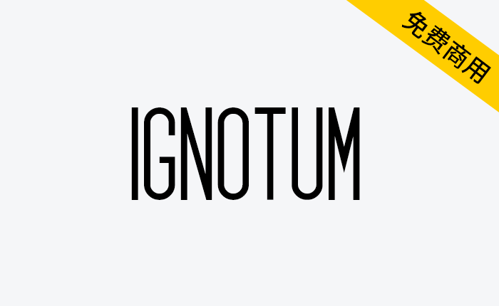 【Ignotum】SIL OFL免费英文字体  2 种样式和 308 个字形-链启库 lianqiku.com