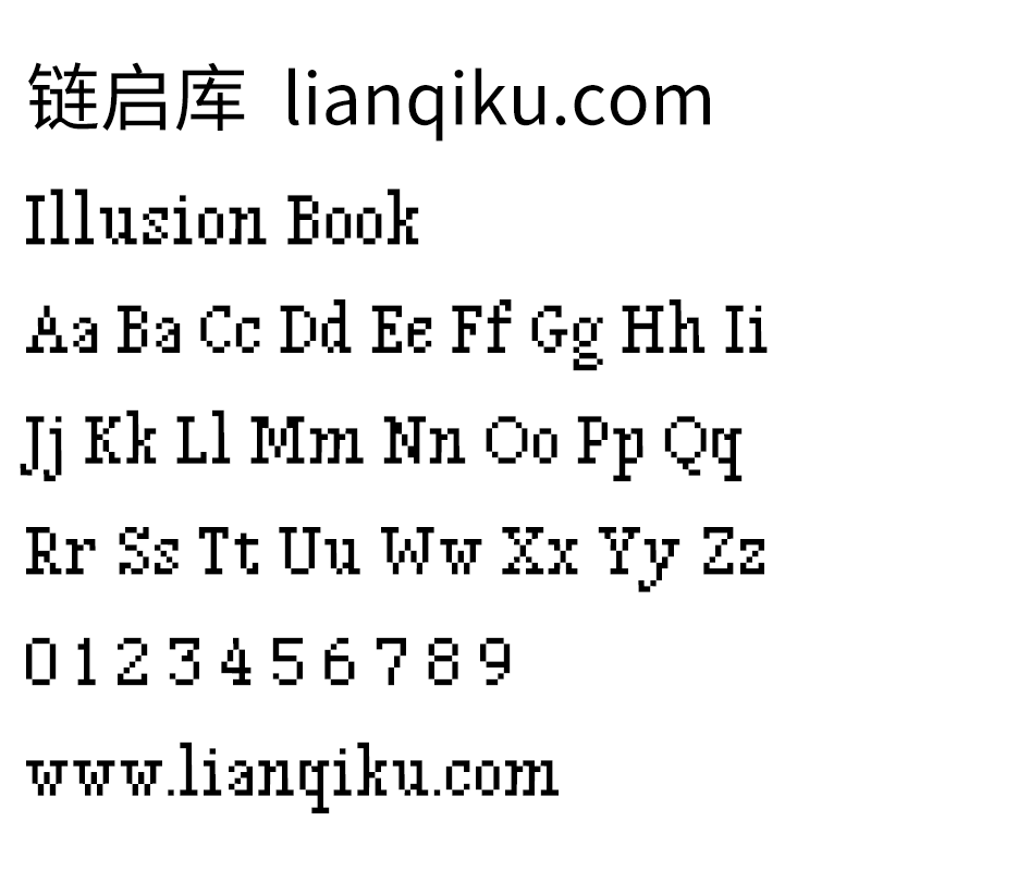 图片[2]-【Illusion Book】一款尝试在像素世界中寻铅字时代的温润的字体-链启库 lianqiku.com