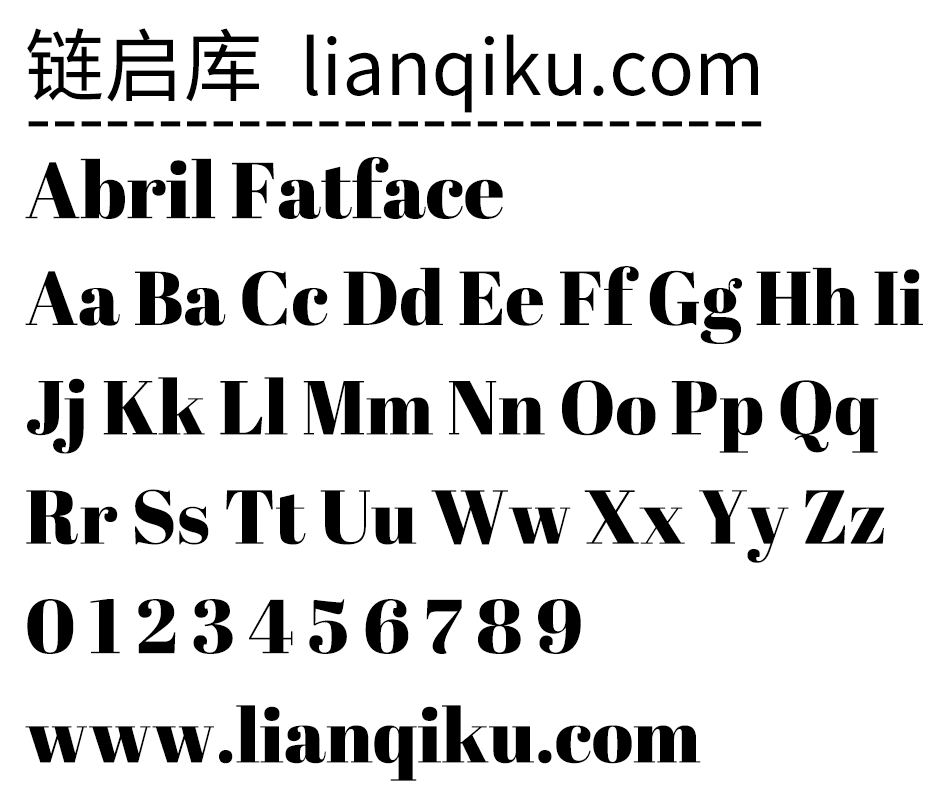 图片[2]-【Abril Fatface】这是来自19世纪欧洲海报中使用的厚重标题字体-链启库 lianqiku.com