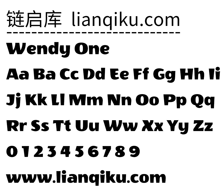 图片[2]-【Wendy One】灵感来自文具标志的免费英文字体-链启库 lianqiku.com 链接你我，启航未来，你的优质资源宝库！链启库官网